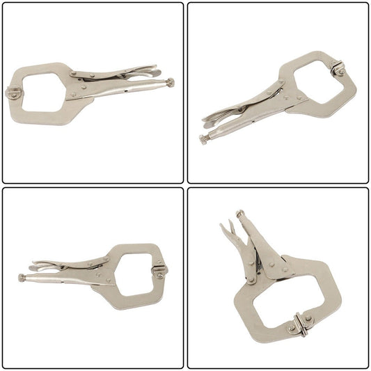 Locking C Clamp Set with Swivel Pads, 11-Inch, 5-Pack Alloy Steel