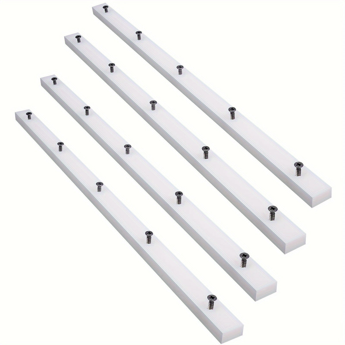 UHMW Miter Bar for Table Saw Crosscut Sled – 3/4" x 3/8" x 17" Predrilled T-Slot Track with 10 Screws for Jigs Fixtures & Miter Slots, Smooth Low-Friction Glide