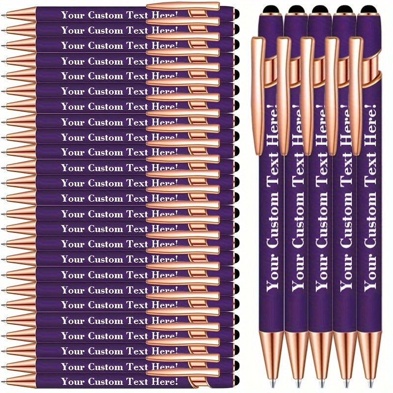 Ballpoint Stylus Pens 30 Pack – 2-in-1 Touchscreen Stylus & Ballpoint Pen with Comfortable Grip, Personalized Engraving, Bulk Set for Office, School, Wedding & Party Favors
