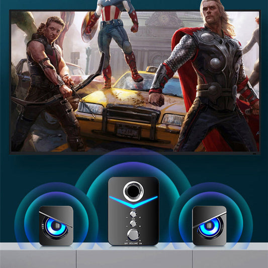 Computer Speakers with 3-Inch Subwoofer, USB Power and 3.5mm AUX Input