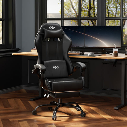 Gaming Chair with Footrest for Comfortable Everyday Seating in Home Office detail image