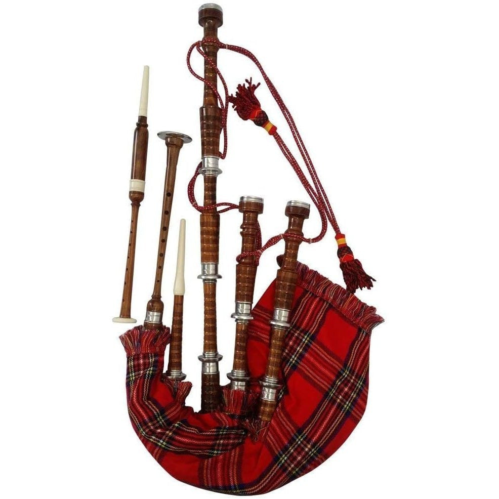 Great Highland Bagpipe shown in the Rosewood, Royal Stewart option