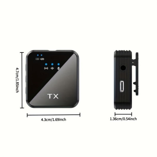 Recording Microphone, Condenser, Wireless, USB-C, Professional, Lavalier for Recording detail image