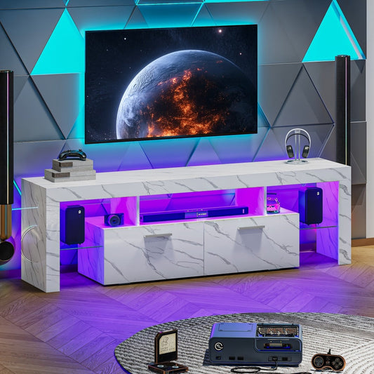 TV Stands And Entertainment Centers with LED Lighting for Living Room detail image