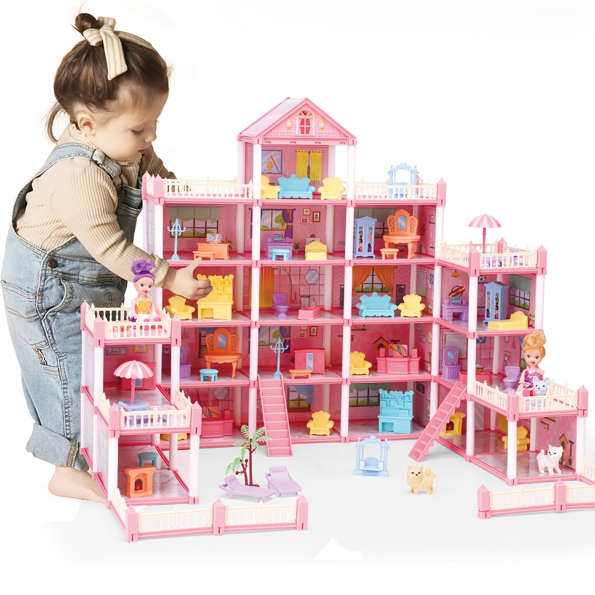 Princess Dollhouse Castle Playset with 14 to 27 Room Options