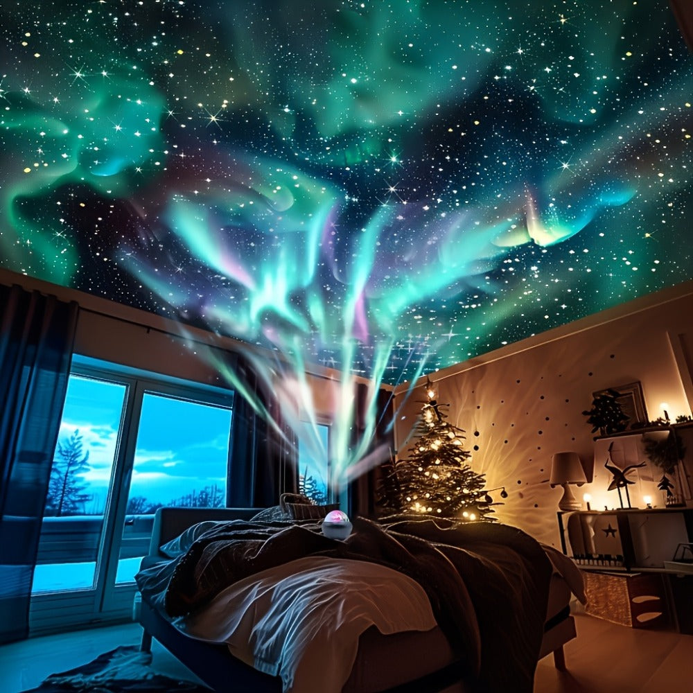 Aurora Magic Ball Light USB Plug-In with Remote – Color Rotating Aurora Borealis Effect Night Light for Bedroom, Living Room & Party Atmosphere Decor