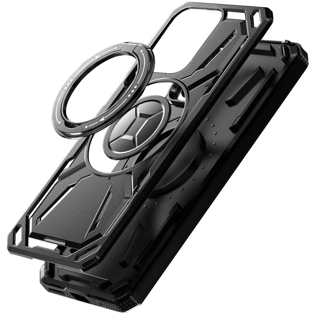 Moto G Power 5G 2025 Case with Tempered Glass Screen Protector & Magnetic Ring Stand 360° Rotatable Kickstand – Shockproof Wireless Charging Compatible Protective Cover for Motorola Moto G Power 5G 2025
