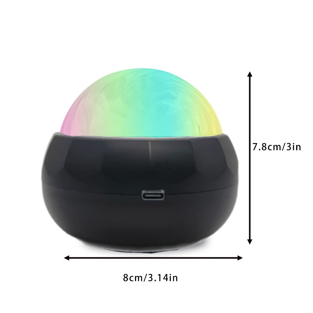 Aurora Magic Ball Light USB Plug-In with Remote – Color Rotating Aurora Borealis Effect Night Light for Bedroom, Living Room & Party Atmosphere Decor