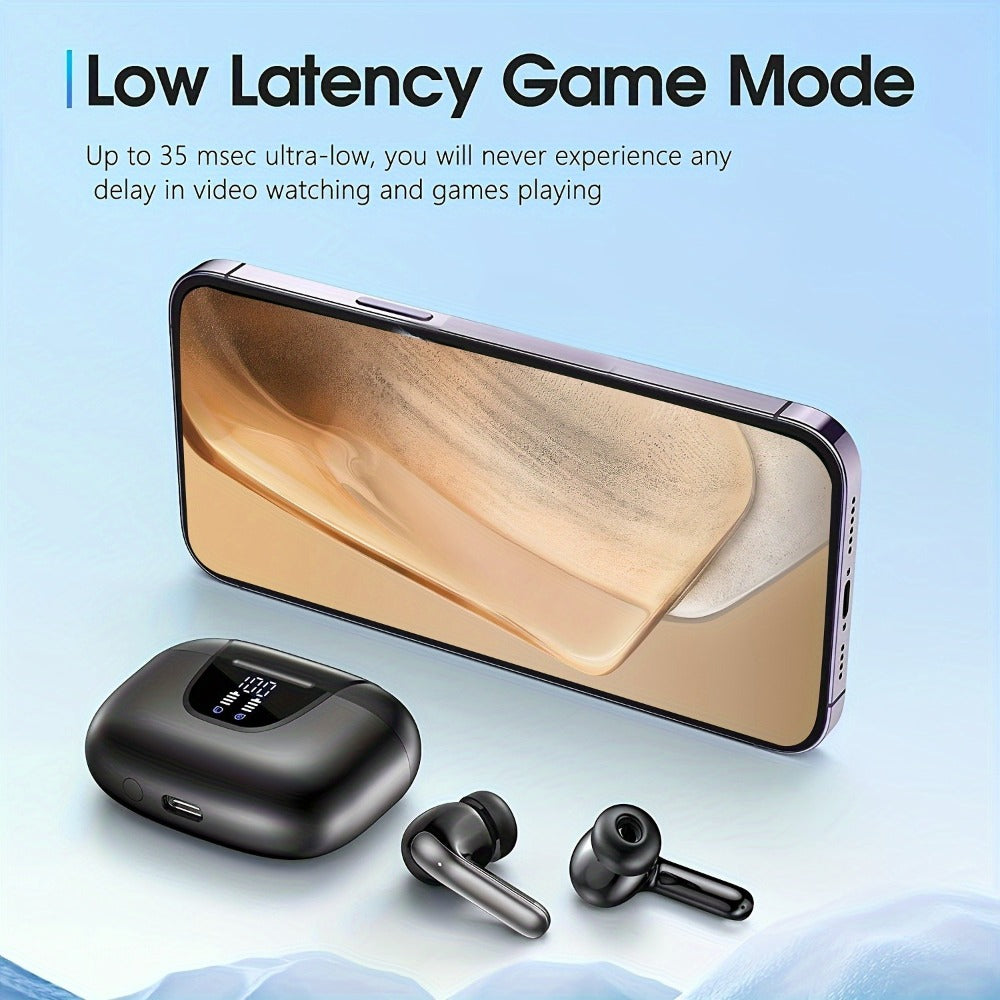 Stereo Sport Wireless Earbuds Touch Control Charging Case In-Ear Bluetooth TWS Headphones for Running Gym Fitness Music All Smartphones