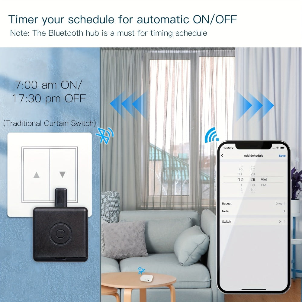 Smart Button Pusher Robot Fingerbot Plus – MOES Wireless Automatic Switch Controller, Works with Alexa, Google Home & Tuya App, No Wiring 5-Second Install, Retrofit Any Button or Switch (Black/White/Kit)