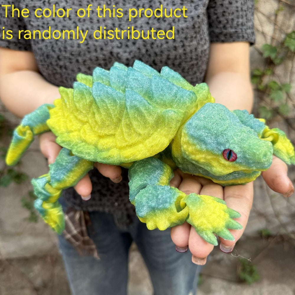 Articulated Crocodile & Turtle 3D Printed Figure – Large Flexible Movable Joints Poseable Animal Collectible, 8 Styles Random Color, Desk Decor Unique Gift for Kids Teens Adults Collectors