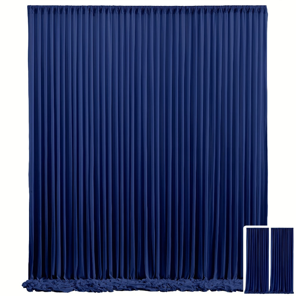 Party Backdrop Curtains 2pcs 59x118 Inch with Poles Wrinkle-Resistant Non-Transparent Fabric Background for Wedding Birthday Bridal Shower Holiday Decoration