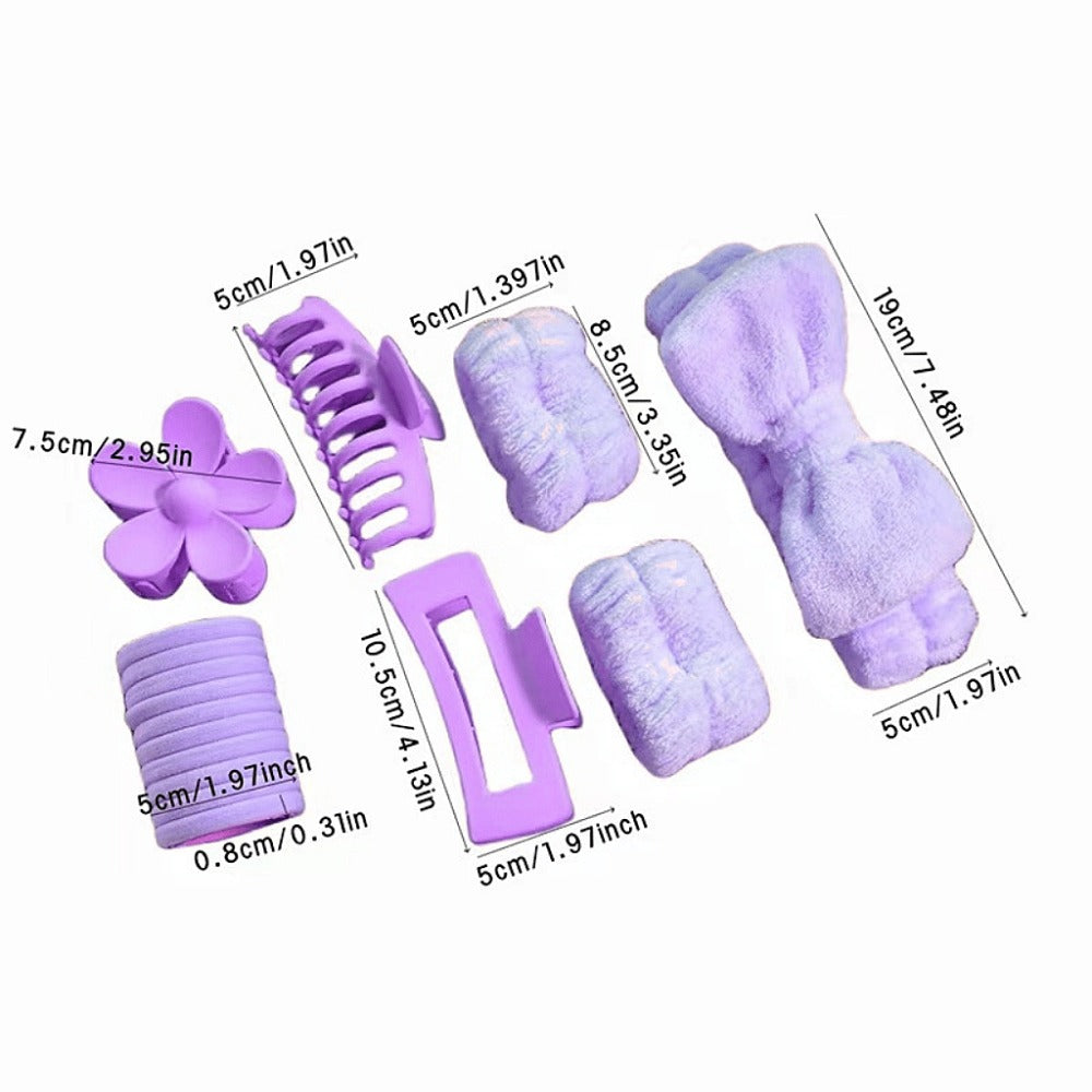 Hair Accessories Set with Headbands, Hair Clips, Hoops and Hair Rings, Bow and Elastic Styles, 14 Color Options