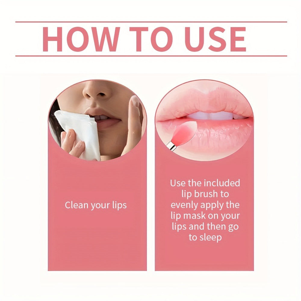 Collagen Lip Mask Overnight Plumping 30g — Moisturizing Repair Treatment for Dry Cracked Chapped Lips Night Care Revitalizing Softens Protects Firms Lip Skin Women 1.05oz