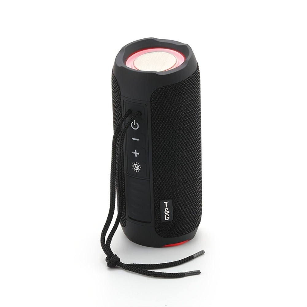 TG227 Portable Bluetooth Speaker with LED Breathing Light, TWS Stereo Sound, USB-C Rechargeable, Wireless Speaker for Outdoor Camping, Hiking, Gatherings