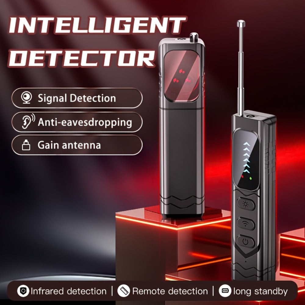 Smart Bug Detector Anti-Spy Camera Finder with Anti-Eavesdropping, Anti-Tracking & Anti-Stealing Detection – Portable Privacy Security Scanner for Hotels, Meeting Rooms, Cars, Homes & Travel