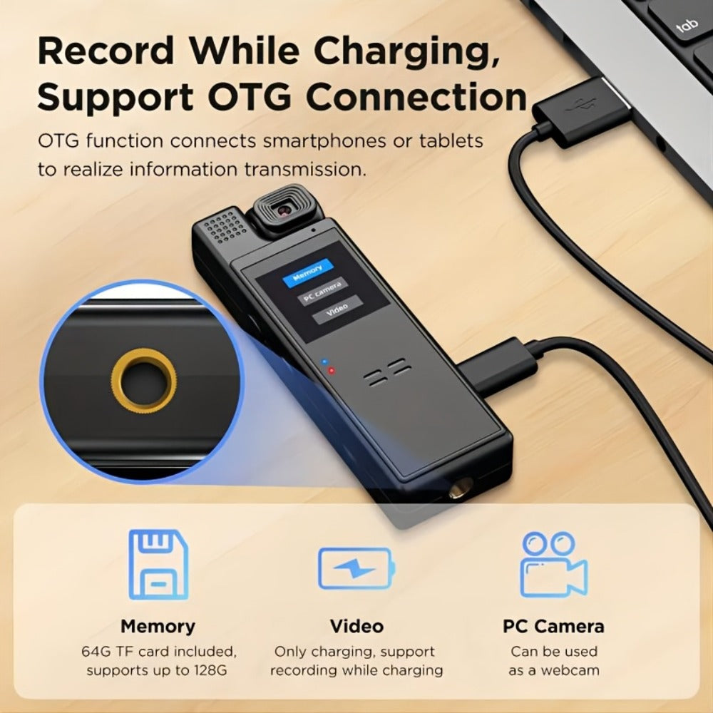 1080P HD Pocket Camcorder with 180° Rotatable Lens – Handheld Body Camera, USB Charging, Lightweight Compact Smart Recorder for Travel, Event Recording, Holidays & Birthday Gift (SD Card Not Included)