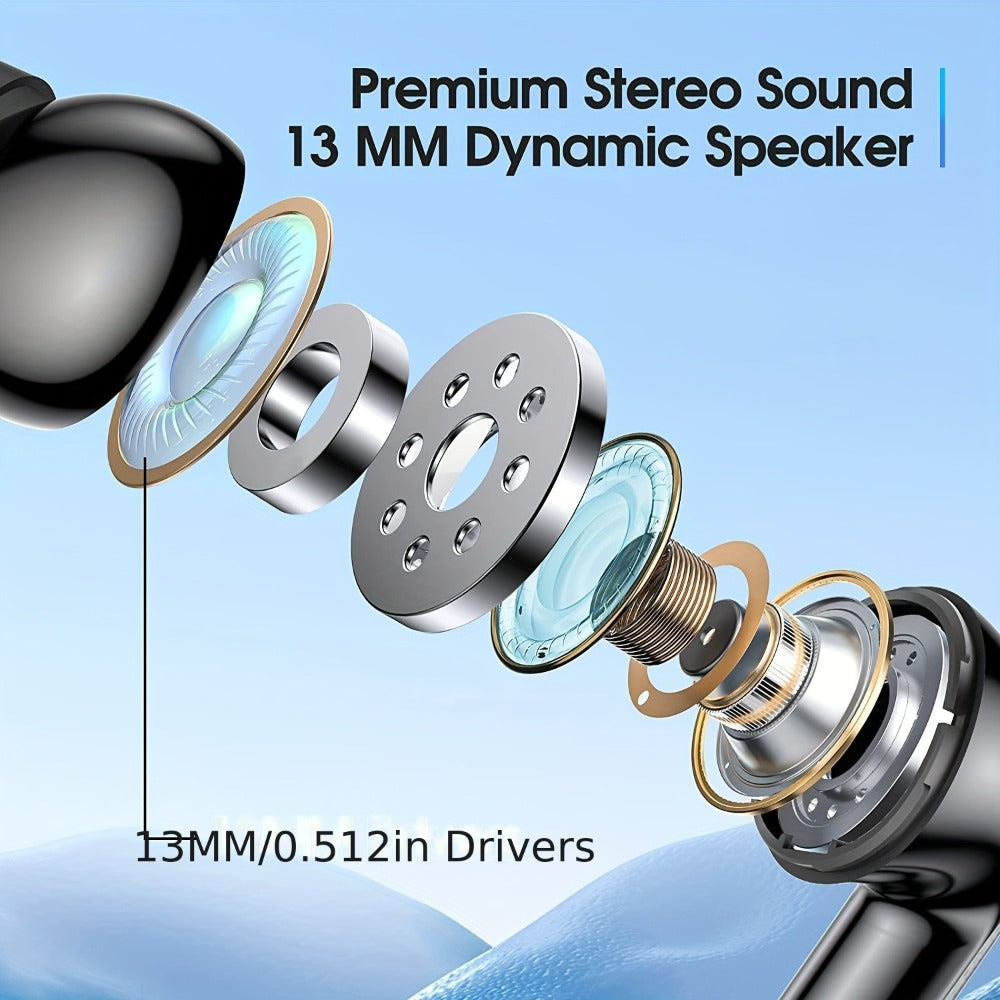 Stereo Sport Wireless Earbuds Touch Control Charging Case In-Ear Bluetooth TWS Headphones for Running Gym Fitness Music All Smartphones