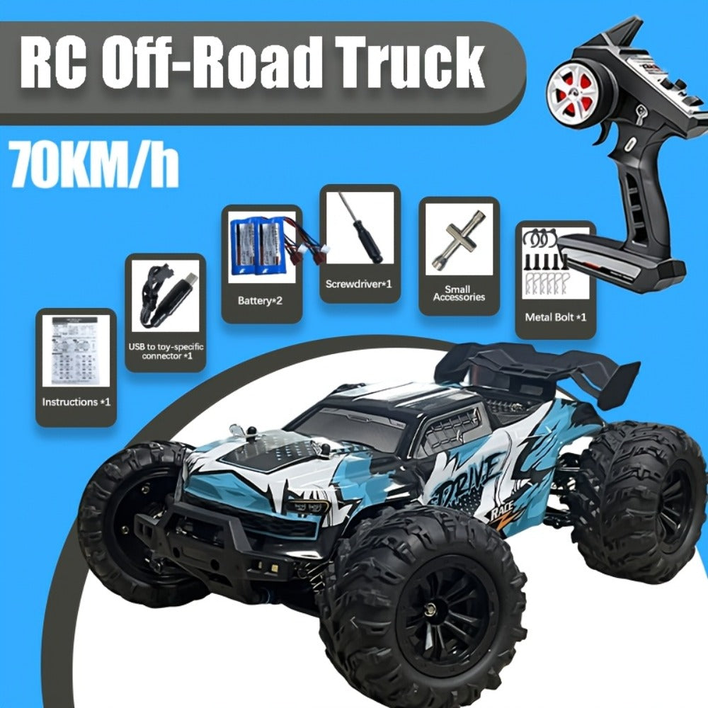 4WD RC Off-Road Car with Brushed or Brushless Dual-Battery Options