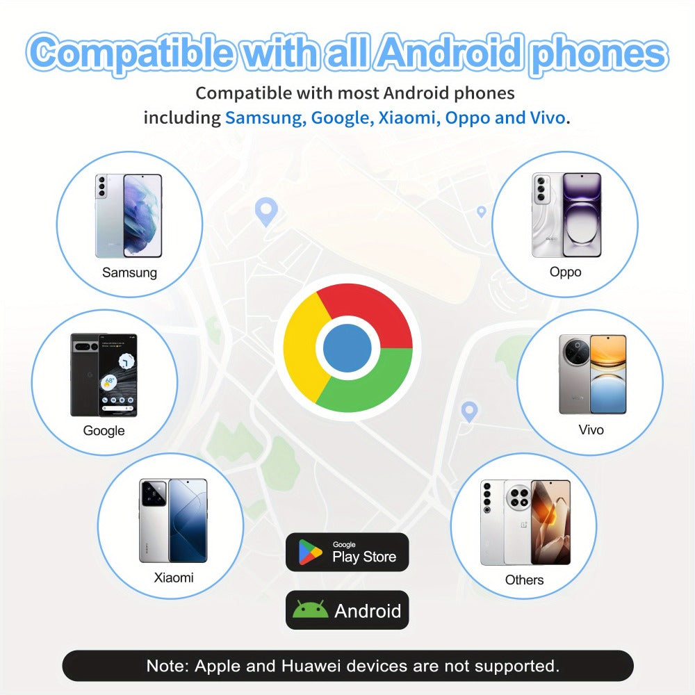 Bluetooth Tracker 4 Pack Google Certified Android Find My Device Find Hub – No Subscription Anti-Lost Tag for Keys Wallet Luggage Bags Pets Cars, Android 9+ Compatible, Family Value Pack Gift