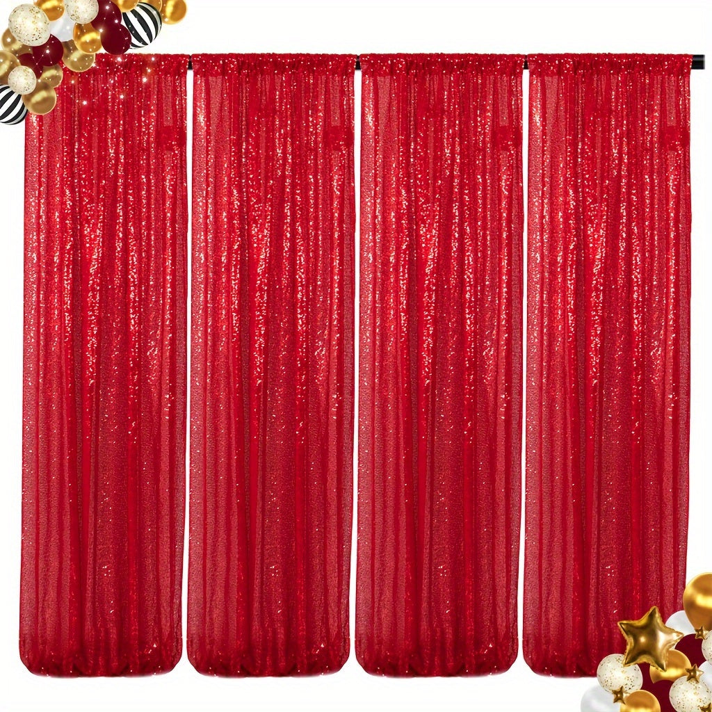 Sequin Backdrop Curtains 2FTx8FT Glitter Photography Background Panels for Party Wedding Birthday Stage Decoration Gold Yellow Shimmer Curtain Set 4 6 10 Panels Available