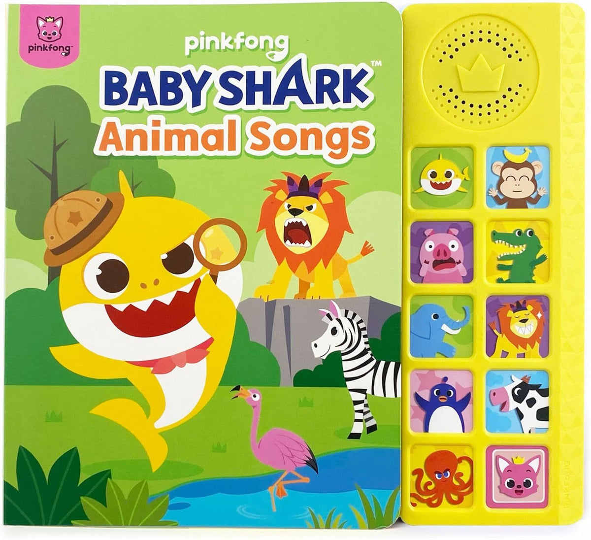 Baby Shark Sound Book for Toddlers — Pinkfong 10-Button Interactive Animal Songs Sing-Along Nursery Rhymes Learning Book Kids Ages 1-3, Birthday Baby Shower Christmas Gift