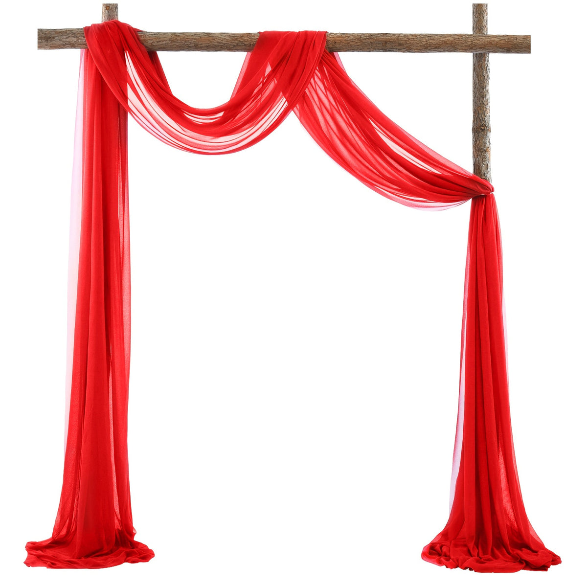 Sheer Yarn Drapery Curtain Party Backdrop 31.5" x 315" – Encrypted Gauze Flutter Streamer for Gender Reveal, Wedding, Birthday, Bridal Shower, Indoor & Outdoor Background Decoration | Reusable & Easy Hang