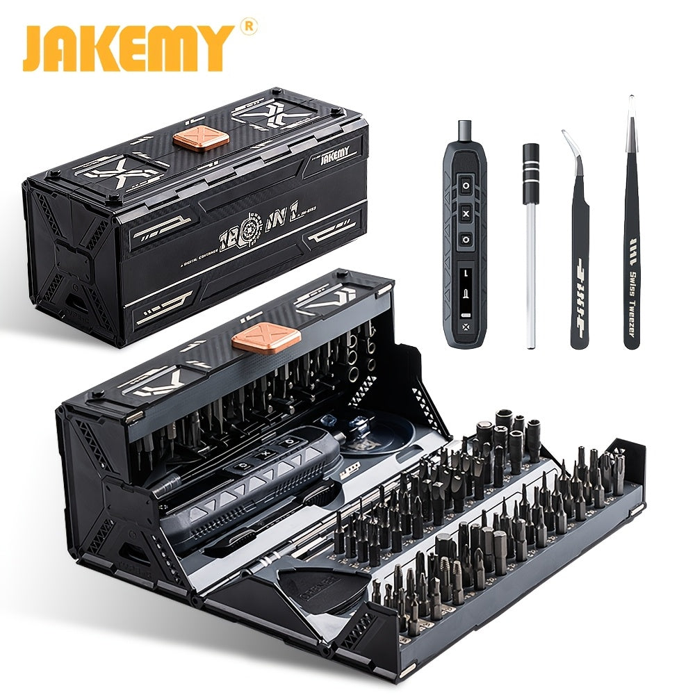 180-in-1 Electric Screwdriver Set with 160 Magnetic Bits, 3 Torque Settings Cordless Repair Kit for iPhone MacBook Laptop Camera Watch Tablet Game Console