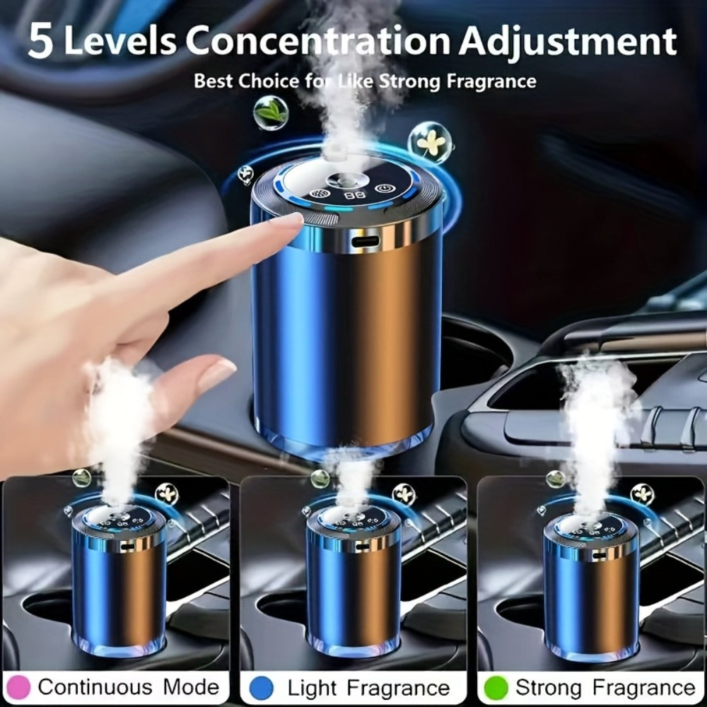 Starry Sky Car Aroma Diffuser with Ambient Light & Humidifier – USB Smart Air Freshener, 50ml Essential Oil Included, Ocean & Cologne Scents, Auto Interior Decor Gift for Car Lovers