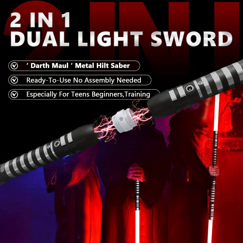 Light-Up Dueling Saber with 16 Color Modes and 2-in-1 Costume Prop Design