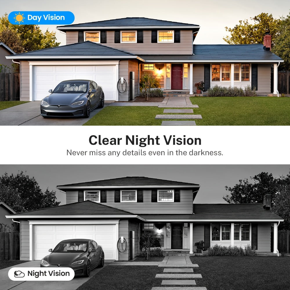 960P Smart Video Doorbell 2.4G 5G Dual-Band WiFi – Color Night Vision, AI Vehicle & Person Detection, Two-Way Voice, 3:4 Full View Screen, Wireless No Wiring, Real-Time App Viewing, Black