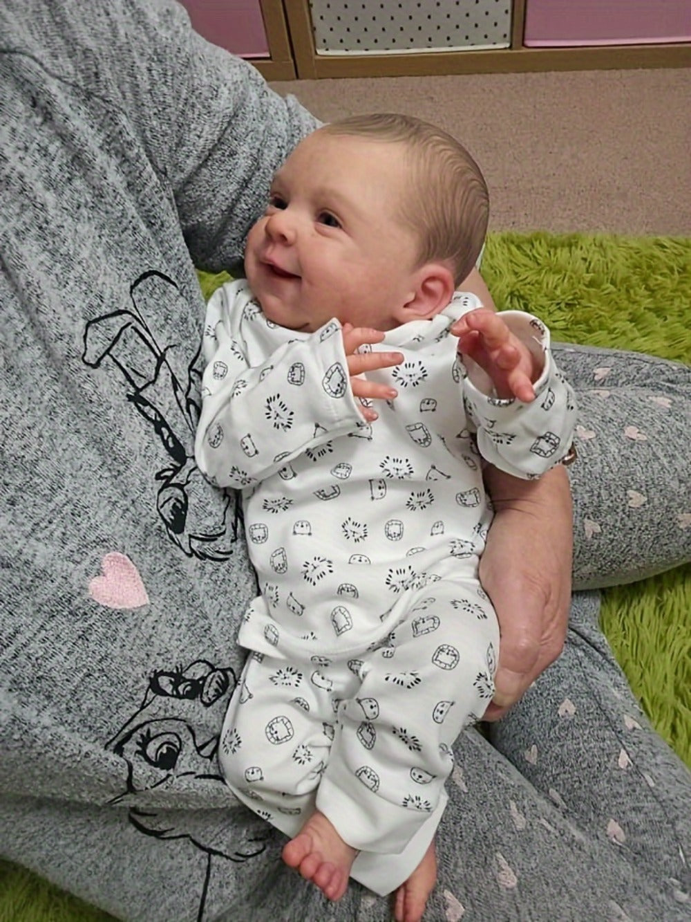 19-Inch Cloth Body Reborn Baby Doll with Vinyl Limbs and Accessories