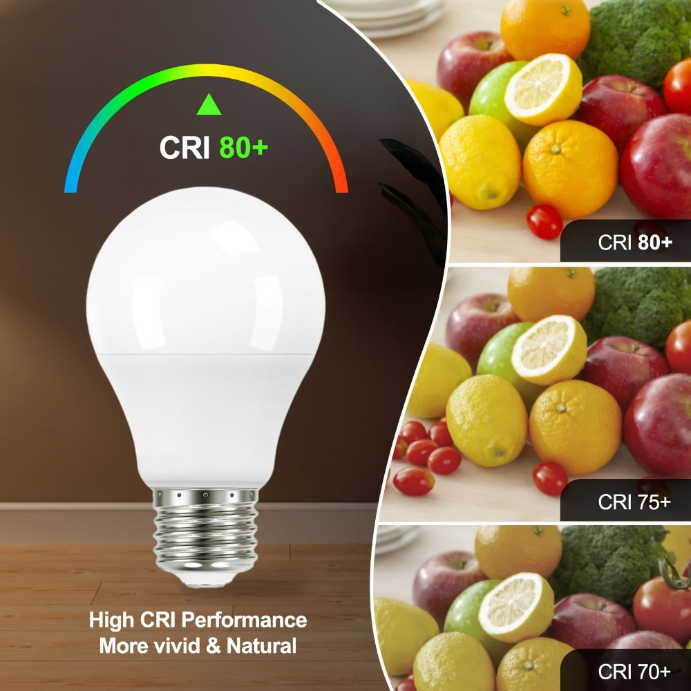 Dusk to Dawn LED Light Bulbs Photocell Sensor Auto On Off - 9W 60W Equivalent E26 Base 5000K Daylight & 2700K Warm White 6 or 12 Pack for Porch Garage Outdoor Security Indoor Lighting