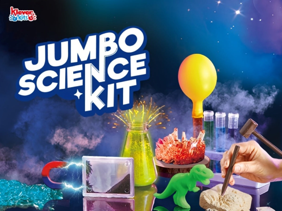 Jumbo Science Kit for Kids 130+ Experiments – STEM Chemistry Set with Crystal Growing Glowing Bulb Fossil Dig Soap Making, Hands-On Science Experiment Gift for Boys Girls Ages 6-12 Birthday Christmas