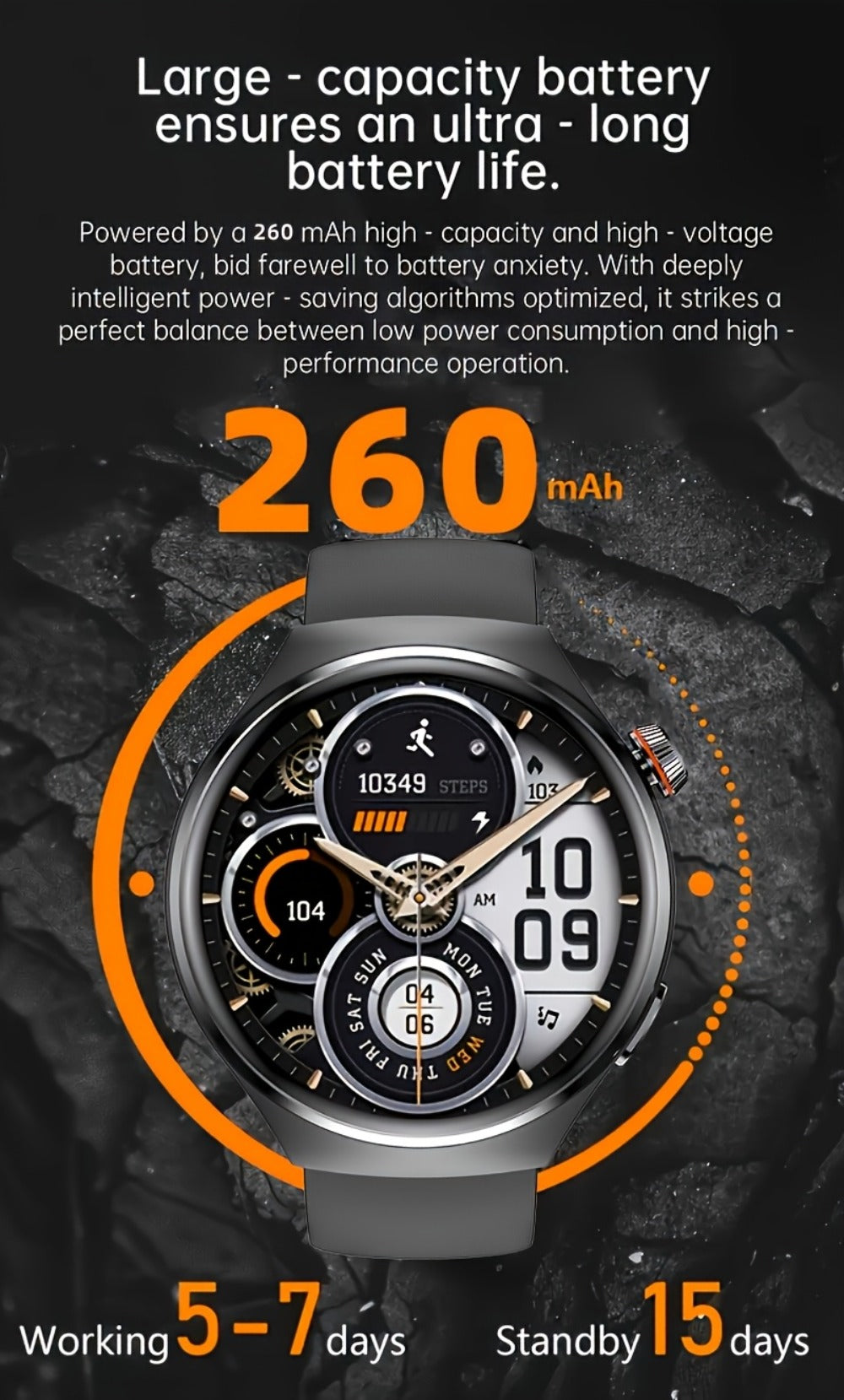 Hexagonal Bezel Smartwatch for Men HD TFT Display 150+ Sports Modes AI Voice Control 100+ Watch Faces Wireless Calling Weather Forecast Activity Tracker Compatible with Android iOS – Black Silver