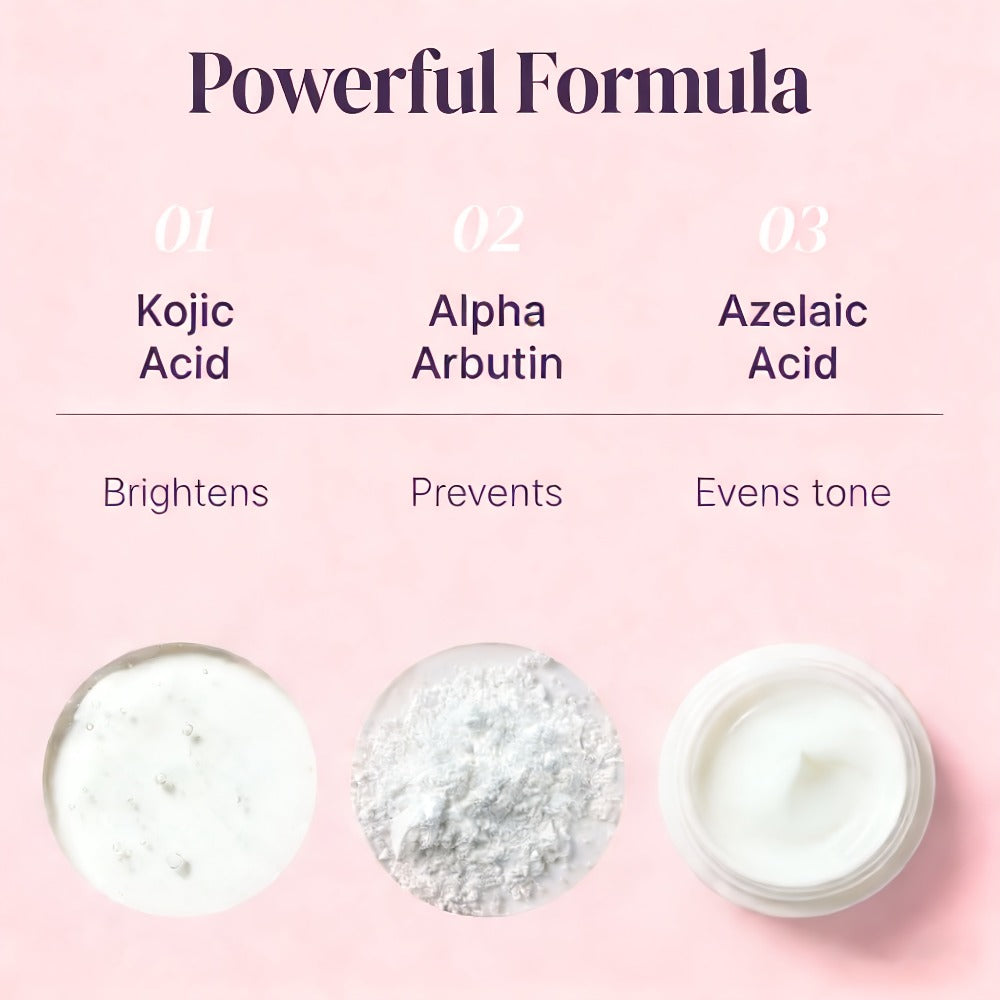 Kojic Acid Cream for Dark Spots - Skin Brightening Face Cream with Vitamin C, Arbutin & Niacinamide, Fades Hyperpigmentation Dullness Uneven Tone, Fast-Acting Formula All Skin Types