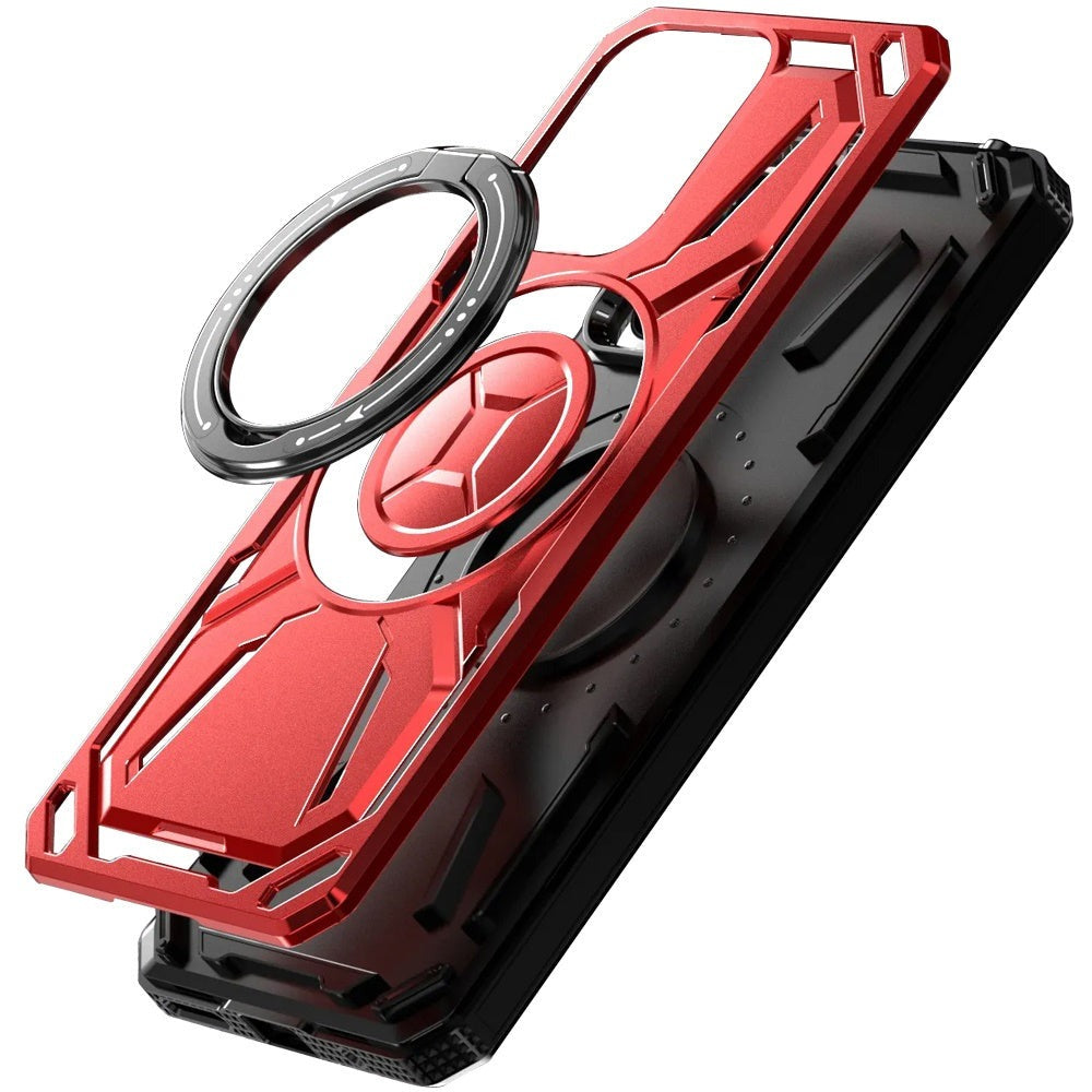 Moto G Power 5G 2025 Case with Tempered Glass Screen Protector & Magnetic Ring Stand 360° Rotatable Kickstand – Shockproof Wireless Charging Compatible Protective Cover for Motorola Moto G Power 5G 2025