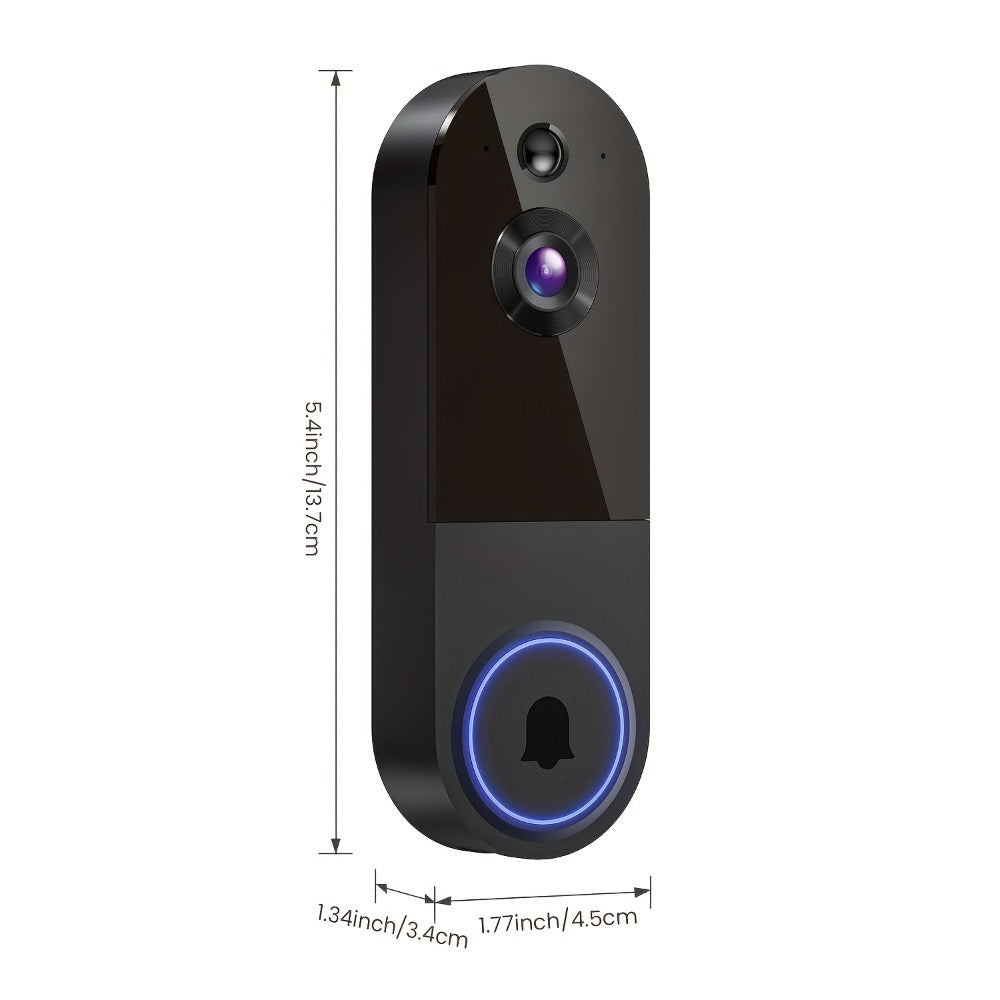 1440P Wireless Video Doorbell Camera WiFi Smart Doorbell with Night Vision Two-Way Audio Motion Detection Rechargeable Battery Local Storage AI Snapshot for Home Security