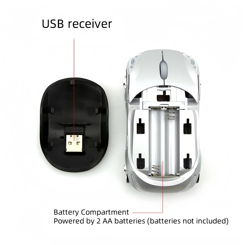 Car Shaped Mouse and Mouse Pad Bundle Set – 2-Piece Creative Novelty Wired USB Optical Mouse + Surprise Color Pad for PC, Laptop, Desktop & Gaming | Unique Gift for Car Lovers, Couples & Gamers | Red