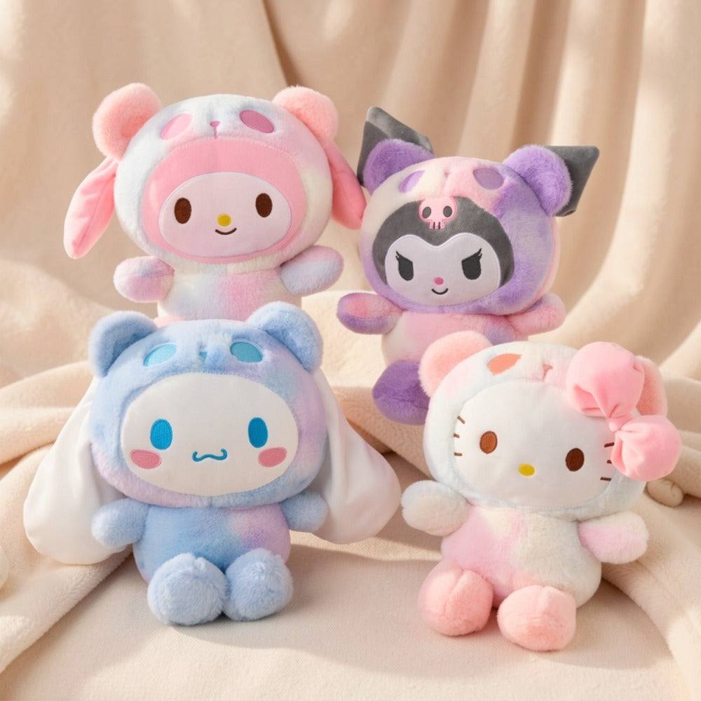 Tie-Dye Character Plush Toy with Four Selectable Styles for Display