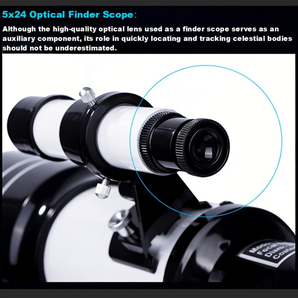 Astronomical Telescope 150x Magnification 70mm Aperture with Tripod Phone Adapter for Moon Star Night Sky Viewing Outdoor Nature Observation Portable Educational STEM Gift for Kids Adults Space Science