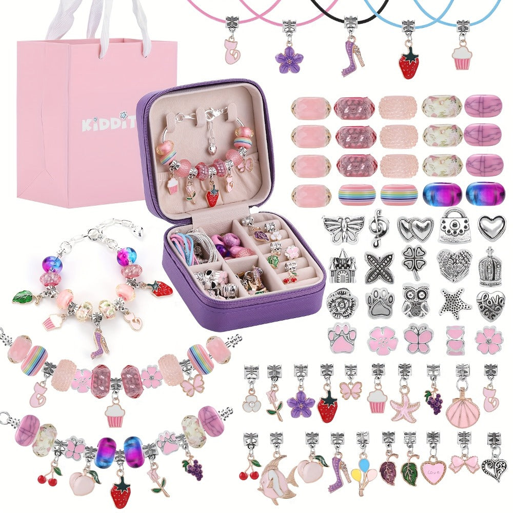 DIY Beaded Bracelet Making Kit, 7 Styles, Unicorn & Mermaid