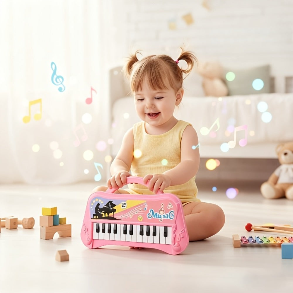 Kids Mini Piano Keyboard with 13 Keys, Electronic Music Toy in Four Colors