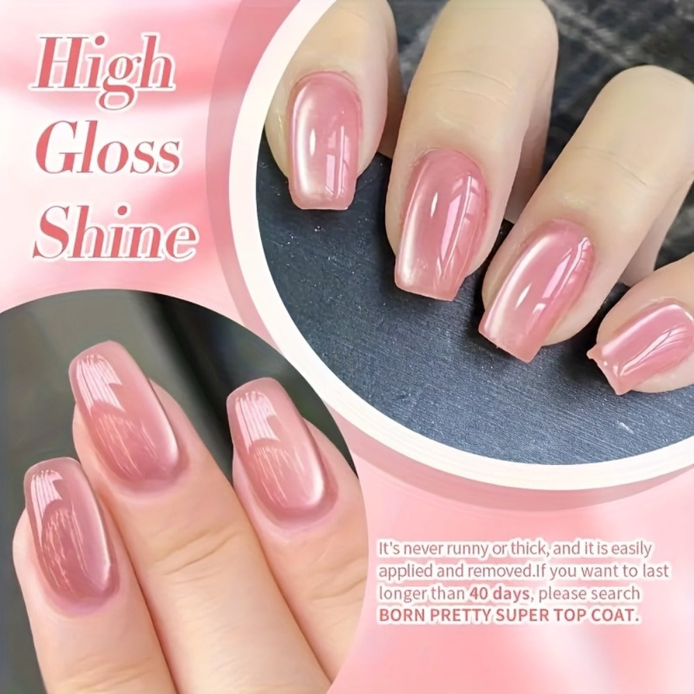Pink Holographic Rainbow Cat Eye Gel Nail Polish 0.51oz Magnetic Color Shifting Effect - Soak-Off LED UV Long Lasting Chip-Resistant Salon Quality Nail Art Design for Women DIY Home Manicure Pink Series