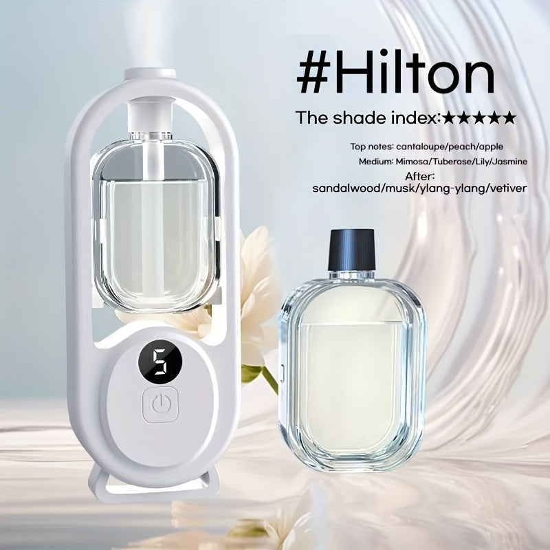 7-Color LED Aromatherapy Diffuser 150ml with USB Power, Ultrasonic Whisper-Quiet Mist, Timer Auto Shut-Off for Bedroom Office Yoga – Bundle with Hilton Gardenia Ocean Jasmine Shangri-La Oils