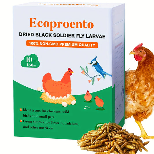 Dried Black Soldier Fly Larvae, BSFL Treats in 5 lb and 10 lb Packs
