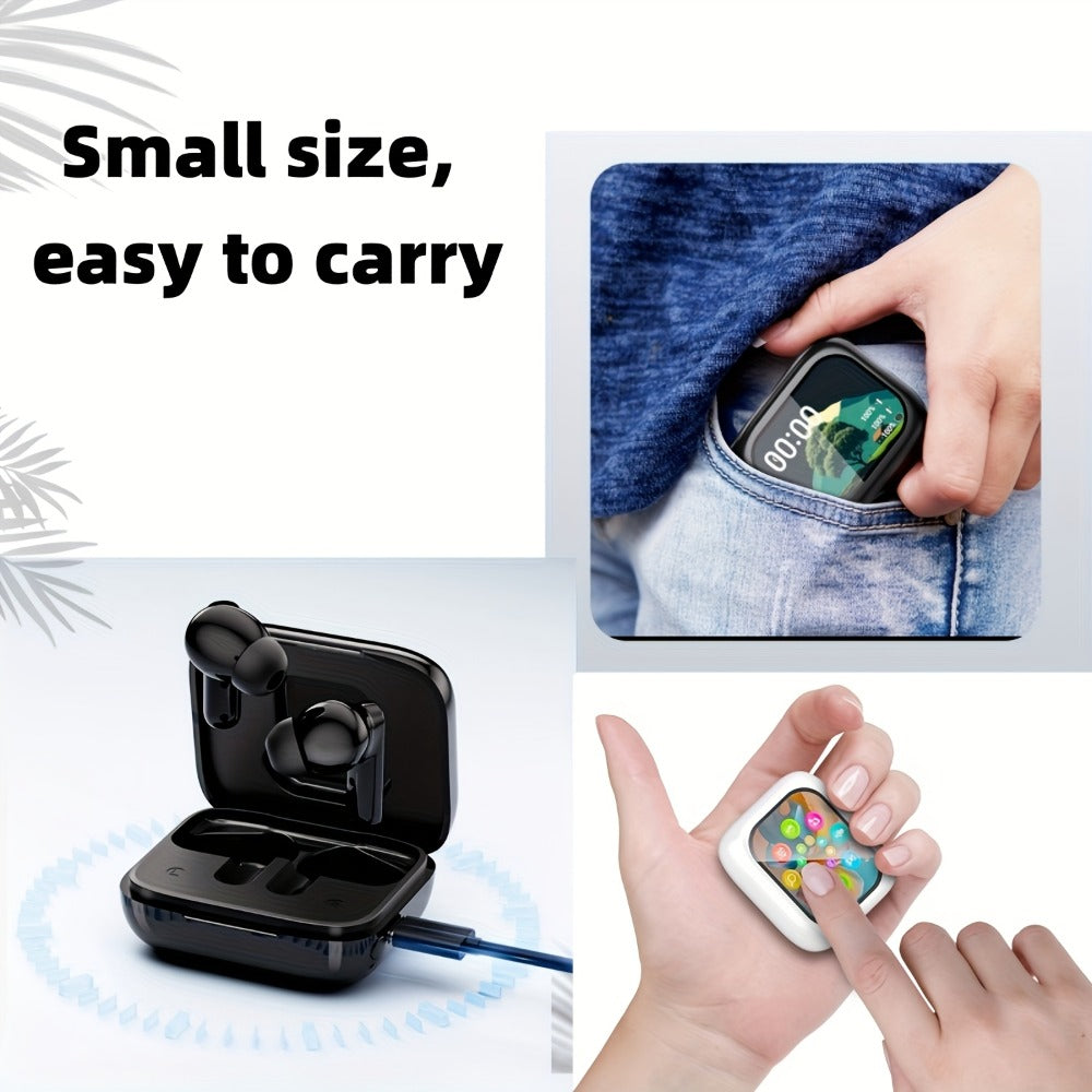 ANC AI Translation Earbuds with LCD Screen – Active Noise Cancelling Wireless In-Ear Headphones for Business Meetings International Travel Multi-Language Real-Time Translator