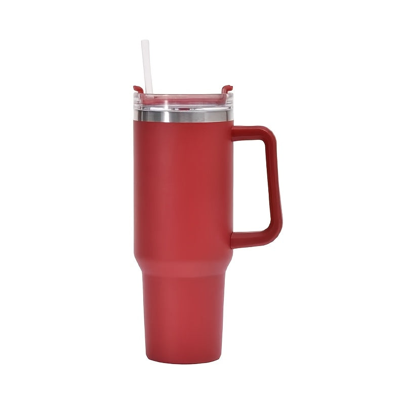 Insulated Tumbler 40oz with Handle & Straw Lid – Double-Wall Vacuum 304 Stainless Steel Travel Cup, Leakproof & Rustproof, Hot & Cold Drinks, 15 Colors, Perfect Gift for Christmas, Travel & Outdoor