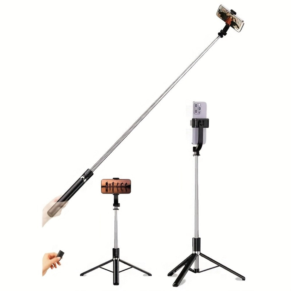 Anti-Shake Selfie Stick Tripod 68 Inch Retractable with Wireless Bluetooth Remote & 360° Rotation – Professional Stabilizer Phone Tripod for Travel Vlog Live Streaming iPhone Android