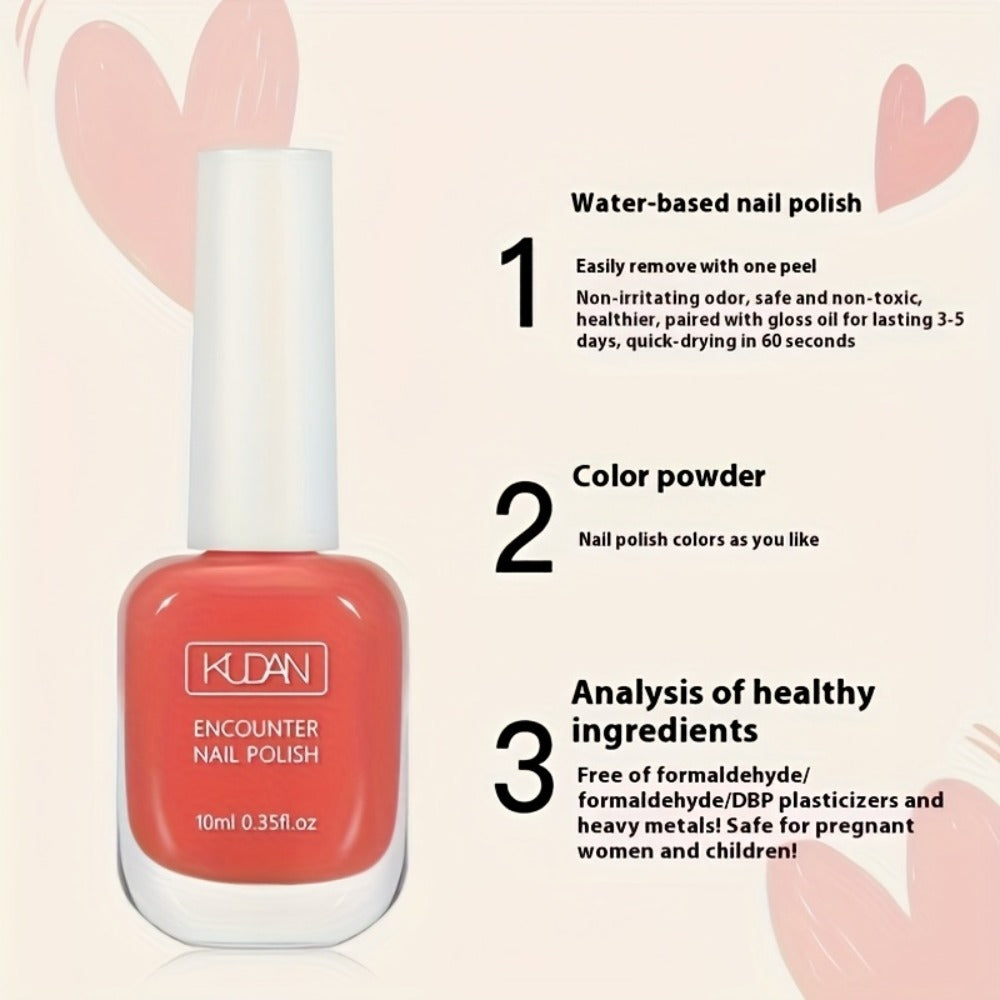 No UV Lamp Gel Nail Polish 2-Pack Candy Color Air Dry Quick Dry Long-Lasting High Gloss Finish – Vibrant Sweet Shades for DIY Spring Summer Nail Art Manicure at Home, 0.35oz Each, Gift for Women Girls